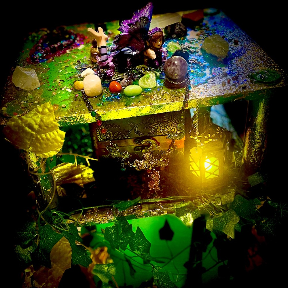 Beautiful mystical gemstone tables handmade retail for $1,300 on Etsy not here!